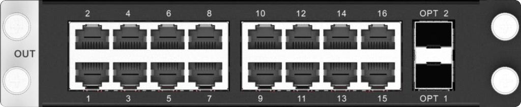 H16 RJ45 2 fiber Out